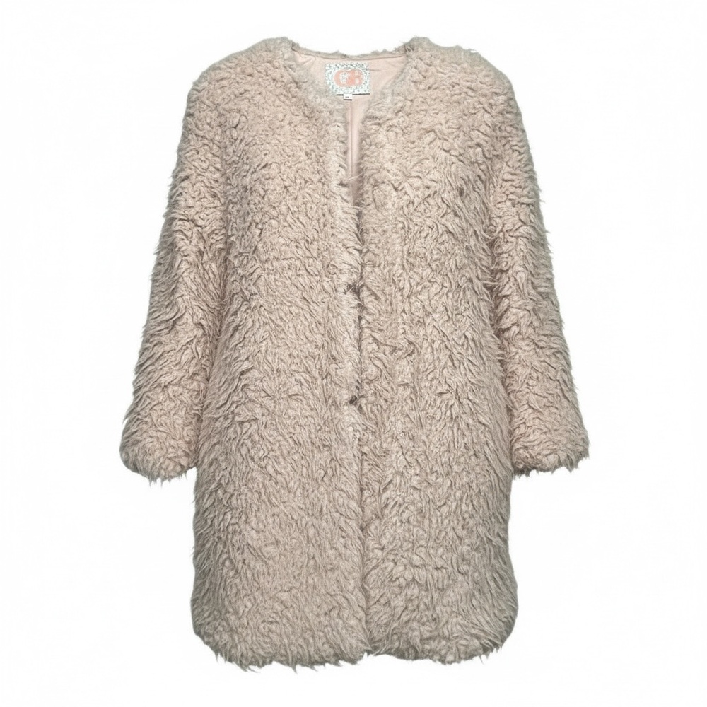 GB Cozy coat faux fur XL Pink warm w pockets soft Jacket